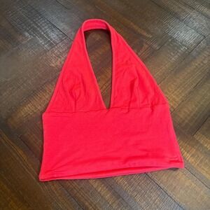 Cotton On Red Halter Crop Top – Small Americana Style‎